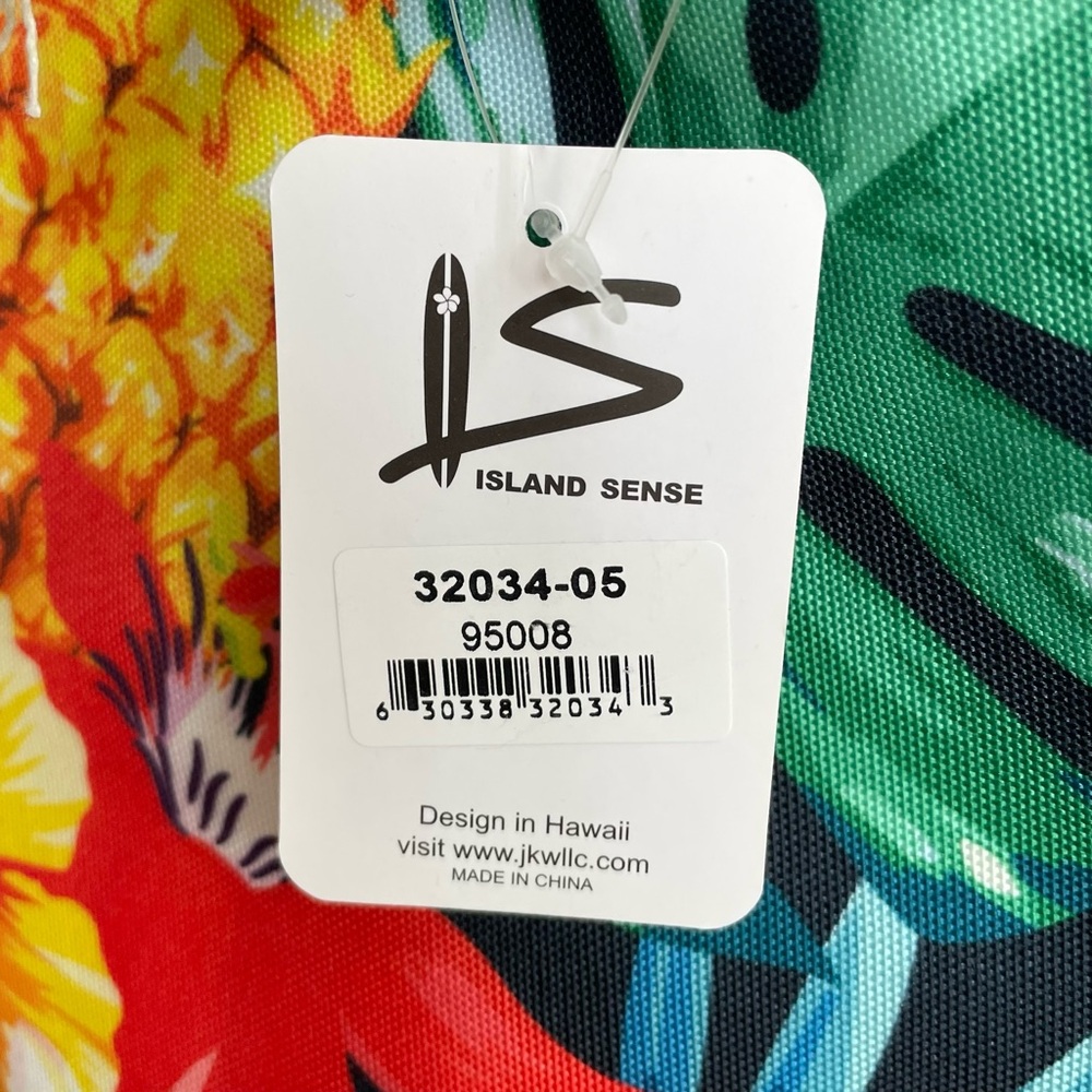 Tropical Island Sense Hawaiian Floral Beach Bag w/Pouch - Picture 7 of 7